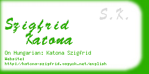 szigfrid katona business card